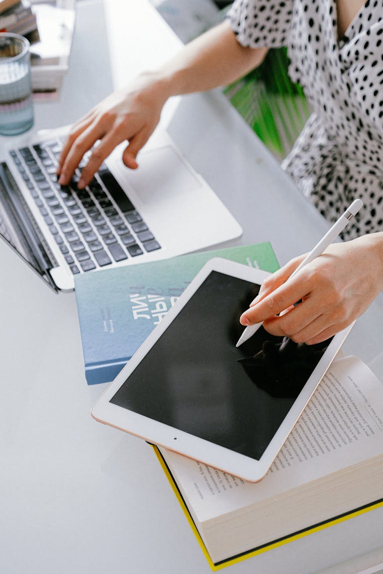 Professional web design and development workspace with dual monitors in a modern office — web design 2026