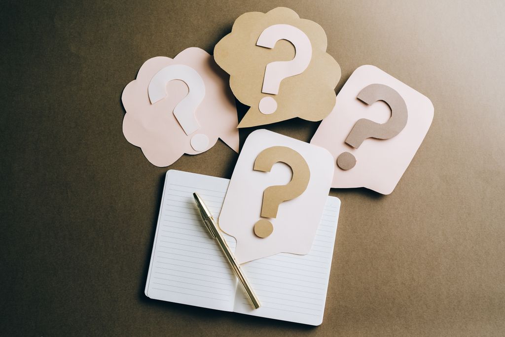 Interview preparation tips - question mark concept for job interview questions